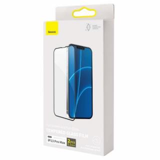 Baseus iPhone 13 Pro Max 0.3 mm CY-YMS Full-screen Full-glass Super porcelain crystal Tempered Glass (2pcs/Pack+Pasting Artifact) čierna (SGQP030201)