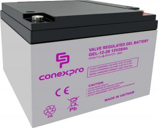 Batéria Conexpro GEL-12-28 GEL, 12V/28Ah, T12-M5, Deep Cycle