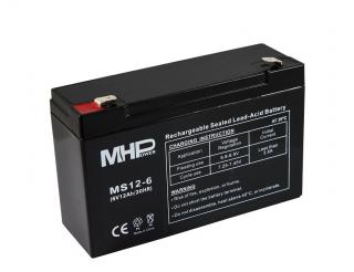 Batéria MHPower MS12-6 VRLA AGM 6V / 12Ah
