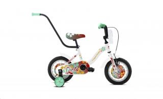 Detský bicykel Capriolo BMX 12 HT VIOLA květinovo-bílé