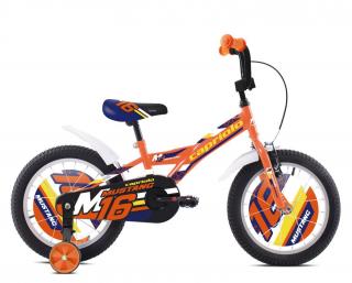 Detský bicykel Capriolo BMX 16 HT MUSTANG oranžovo-modro-čierne