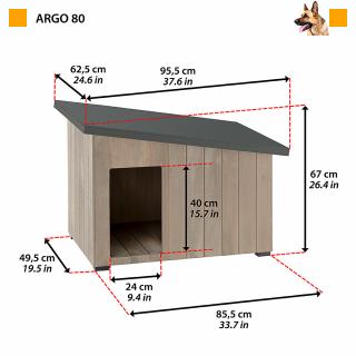 Ferplast drevená búda ARGO pre psov Veľkosť: 80