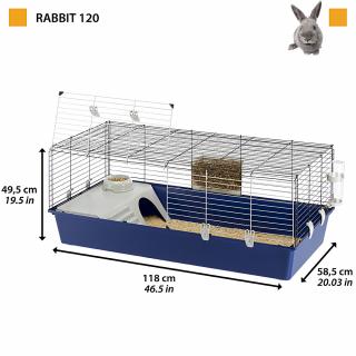 Ferplast Klietka RABBIT 120 pre zajace a morčatá 118x58,5x49,5 cm Veľkosť: 120
