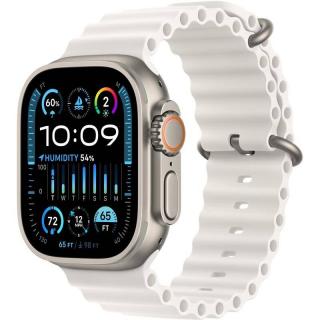 Hodinky Apple Ultra 2 GPS + Cellular, 49mm Titanium Case with White Ocean Band