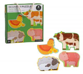 Hračka Petit Collage Prvé puzzle zvieratká z farmy