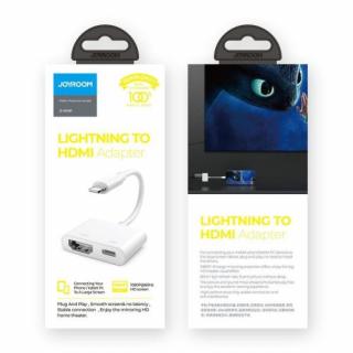 Joyroom Converter Lightning (male) to Digital HDMI (female) + Lightning (female), FullHD 1080p, 60Hz, biela (S-H141)