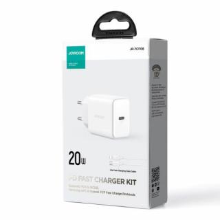 Joyroom Travel Charger Type-C, PD 20W with Type-C to Lightning cable, 1m, biela EU (JR-TCF06)