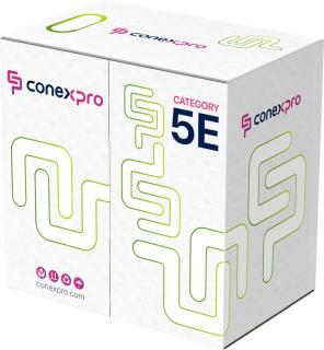 Kábel Conexpro UTP kábel ekonómy, CAT5e, PVC, 24AWG, 305m, sivý