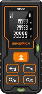 Laserový diaľkomer Ermenrich Reel GD60 - vzdialenosť, plocha, objem