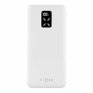 Powerbanka FIXED Zen 10 s LCD displejem a výstupem PD 20W, 10 000 mAh, bílá