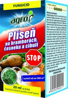 Prípravok Agro Plíseň na bramborách, česneku a cibuli STOP 20 ml