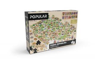 Puzzle Popular - Mapa Českej republiky, 160 ks