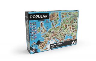 Puzzle Popular - Mapa Európy, 160 ks - CZ