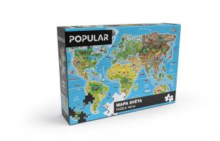 Puzzle Popular - Mapa sveta, 160 ks – CZ