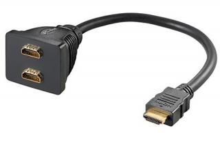 Redukcia HDMI A (M) -> 2x HDMI A (F)