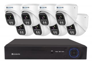 Securia Pro IP kamerový systém NVR8CHV5S-W DOME smart, čierny Nahrávanie: 8TB disk