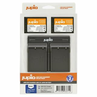 Set Jupio 2x Battery BLX-1 2280mAh + USB Dual Charger pre OM system