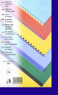 Viazací kryt Eurosupplies kartonový Delta A4, 100ks, imitace kůže, tmavě modrý (královská modrá)