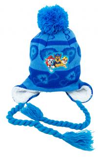 Chlapčenská čiapka s brmbolcom Team Paw Patrol 48 cm, Modrá