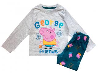 Chlapčenské bavlnené pyžamo George Peppa Pig 104 / 3–4 roky, Tyrkysovo modrá