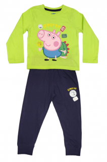 Chlapčenské bavlnené pyžamo Peppa Pig - George on trip 104 / 3–4 roky, Zelená