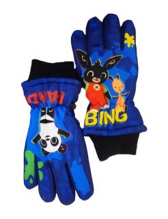 Chlapčenské lyžiarske rukavice Bing a Panda 5–6 rokov