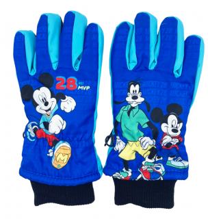 Chlapčenské lyžiarske rukavice Mickey Mouse 3–4 roky, Svetlo modrá