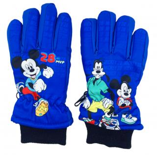 Chlapčenské lyžiarske rukavice Mickey Mouse 3–4 roky, Tmavo modrá