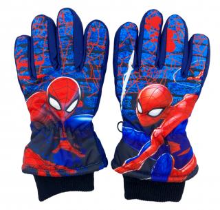 Chlapčenské lyžiarske rukavice Spider-man 3–4 roky, Tmavo modrá