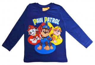Chlapčenské tričko s dlhým rukávom Light Paw Patrol 110 / 4–5 rokov, Tmavo modrá