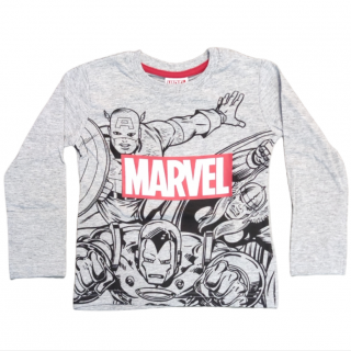 Chlapčenské tričko s dlhým rukávom Marvel a Avengers 104 / 3–4 roky, Sivá