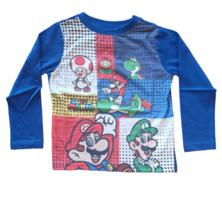 Chlapčenské tričko s dlhým rukávom Super Mario 104 / 3–4 roky