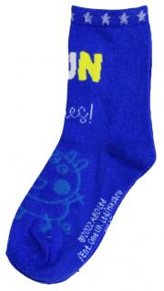 Chlapčenské vysoké ponožky Peppa Pig - 2 ks 23–26, Modrá