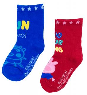 Chlapčenské vysoké ponožky Peppa Pig - 2 ks 23–26