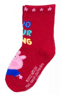 Chlapčenské vysoké ponožky Peppa Pig - 2 ks 27–30, Červená