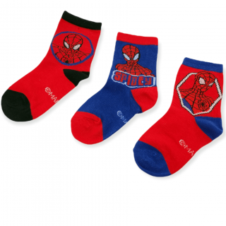 Chlapčenské vysoké ponožky Spidey Spider-man - 3 ks 19–22