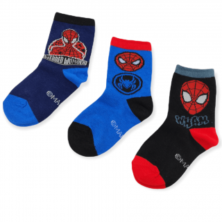 Chlapčenské vysoké ponožky Wham Spider-man - 3 ks 19–22