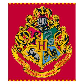 Detská flísová deka Harry Potter Hogwarts flag - 120 x 150 cm