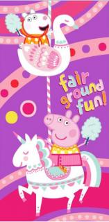 Detská osuška Peppa Pig Fairground Fun - 70 x 140 cm
