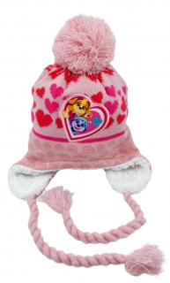 Dievčenská čiapka s brmbolcom Paw Patrol 48 cm, Svetlo ružová