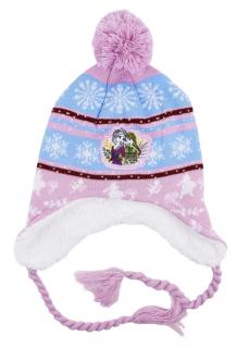 Dievčenská čiapka s brmbolcom Snow Frozen 52 cm, Fialová
