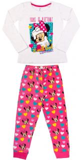Dievčenské bavlnené pyžamo Minnie mouse - LONGER! 104 / 3–4 roky, Ružová