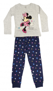 Dievčenské bavlnené pyžamo Minnie mouse - Stars 104 / 3–4 roky, Sivá
