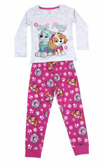 Dievčenské bavlnené pyžamo Paw Patrol - Best Pups 128 / 7–8 rokov, Sivá