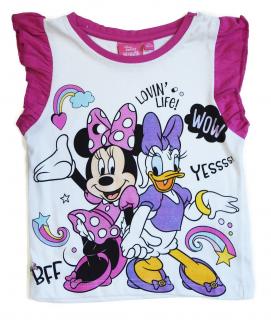 Dievčenské bavlnené tielko  Minnie Mouse  - biela 104 / 3–4 roky