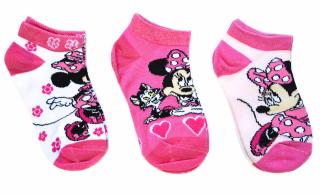 Dievčenské členkové ponožky Figaro a Minnie Mouse - 3 ks 23–26