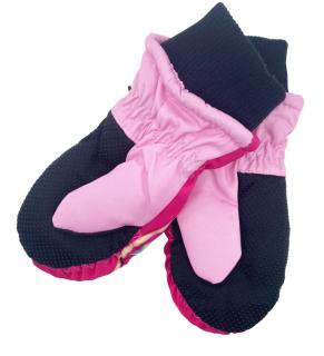 Dievčenské lyžiarske rukavice Cute Minnie Mouse 3–4 roky, Svetlo ružová