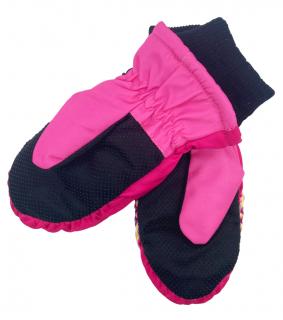 Dievčenské lyžiarske rukavice Cute Minnie Mouse 3–4 roky, Tmavo ružová