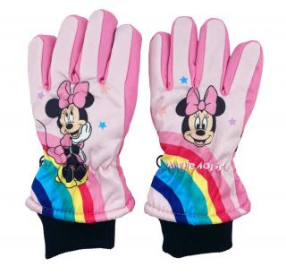 Dievčenské lyžiarske rukavice Minnie Mouse 3–4 roky, Svetlo ružová