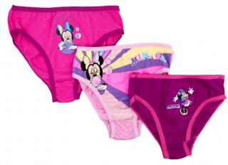 Dievčenské nohavičky Rainbow Minnie Mouse - 3 ks 122–128 / 7–8 rokov